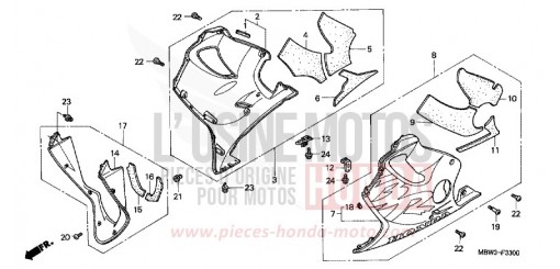 CARENA INFERIORE CBR600F1 di 2001